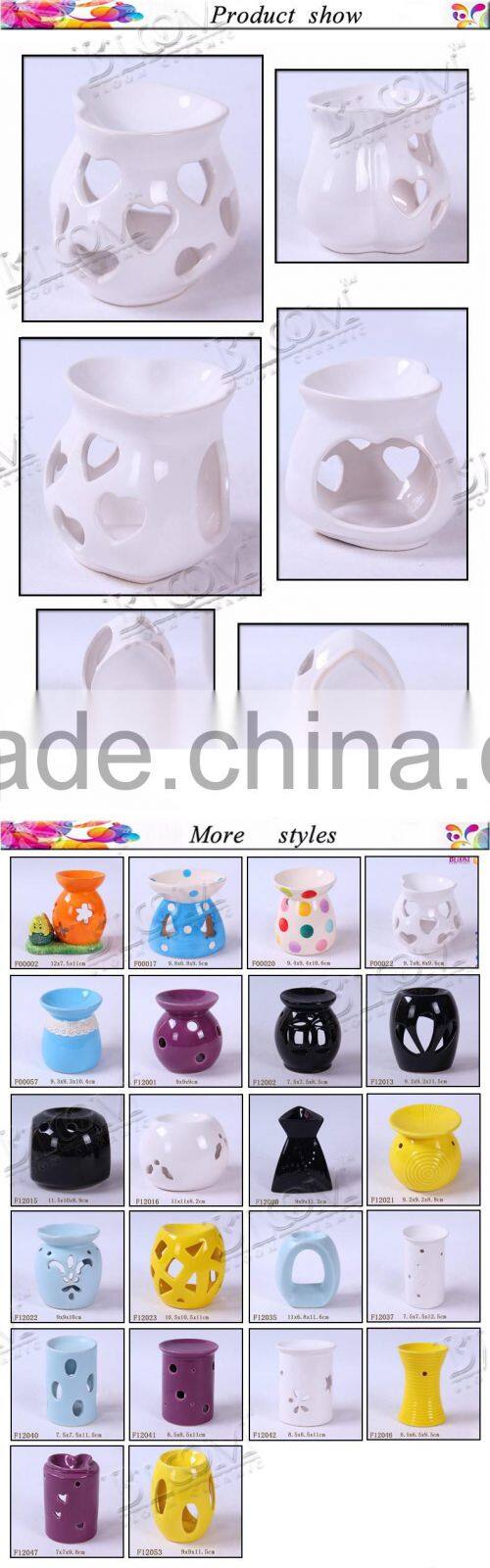 heart shape white ceramic essential oil burner for craft