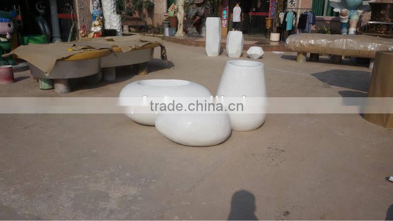 Modern fiberglass planter