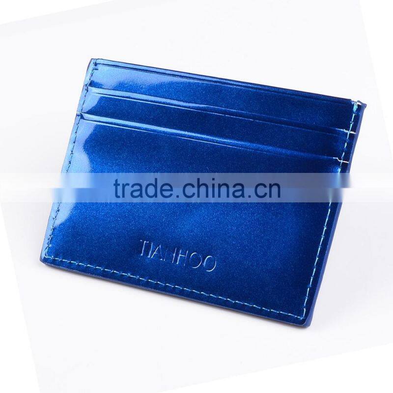 Gift rivet pu leather/genuine leather credit / name card holder for business