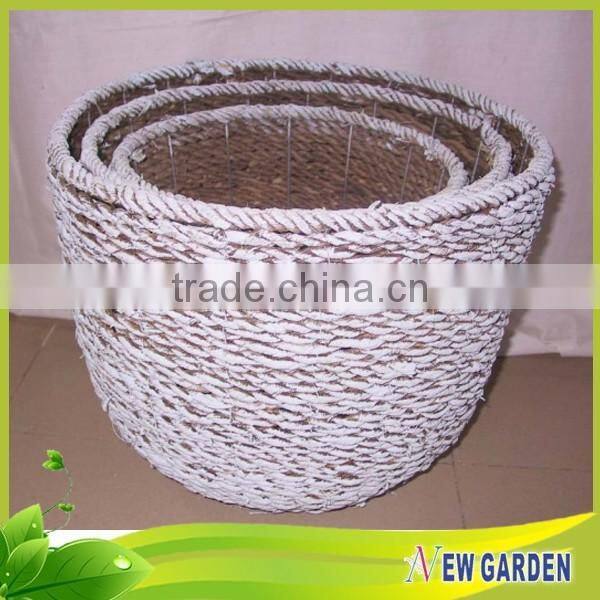 2015 New Style Cheapest Paper Rope Basket / Round Rattan Pot