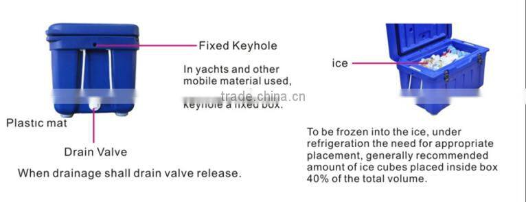 Rotomolded cooler box for blood or drug