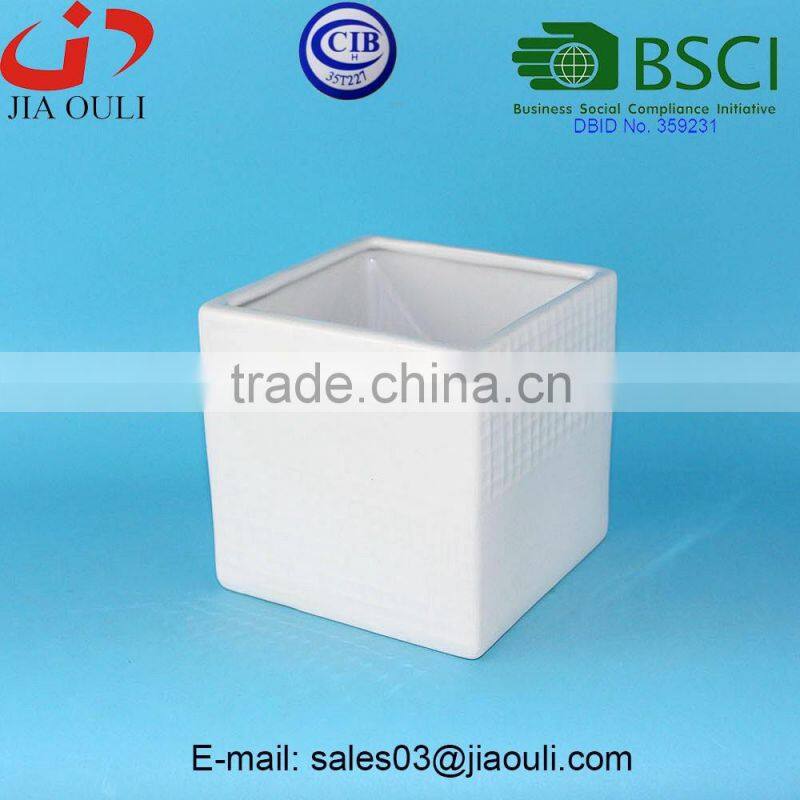 Grey sand surface ceramic Ball shape flower pot