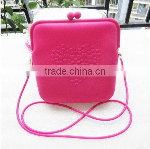 colorful silicone sling bag for girls