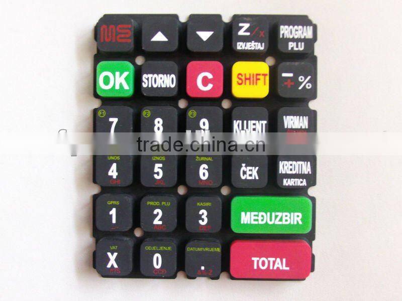 Silicone keypads for calculator rubber keypad for computing counter