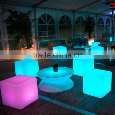 waterproof colorful LED garden square chair