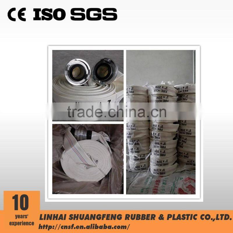 High Pressure canvas 2"x20m fire hose, Pvc Fire Hose, fire resistant hose
