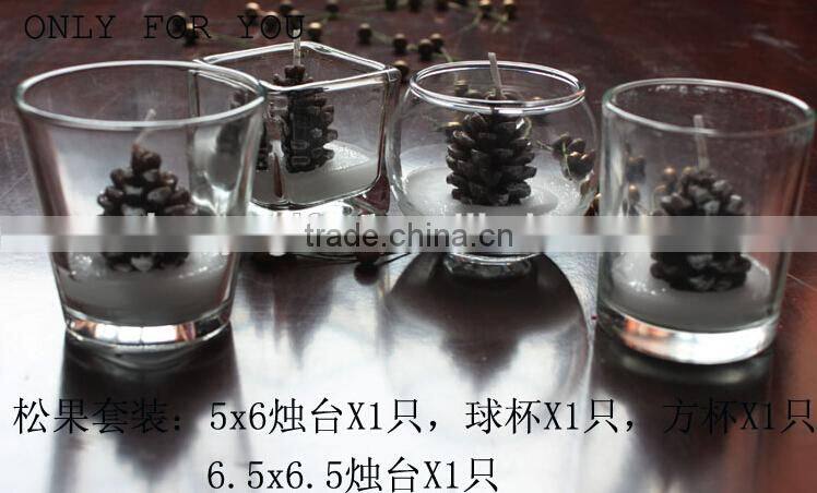 2015 ! Vintage Beautiful Glass Ball Candle Holders Table Bauble Holder for Candle new designs Home Decor Festival Wedding