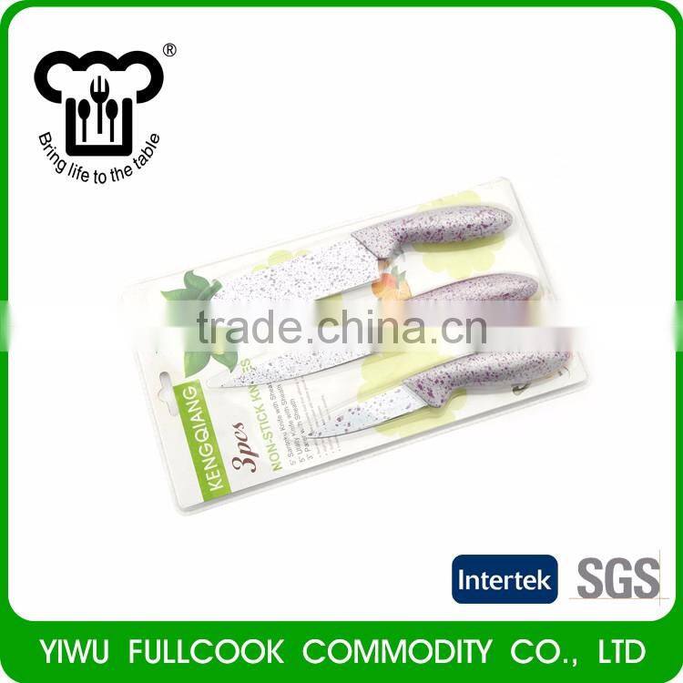 New selling 3pcs santoku meat slicer carving knife set with cover