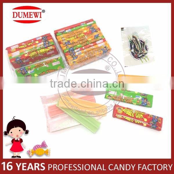 Cartoon Yellow SpongeBob Square Stick Tattoo Bubble Gum