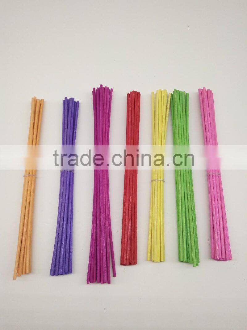 colorful rattan sticks reed sticks for liquid reed diffuser/colored reed diffuser wood sticks