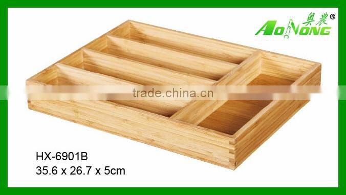 Custom Bamboo Kitchen Utensil Cooking Tool Tableware Storage Box