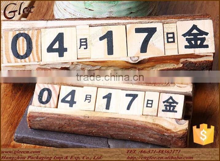 Eco-friendly reused wooden calendar/creative wood calendar