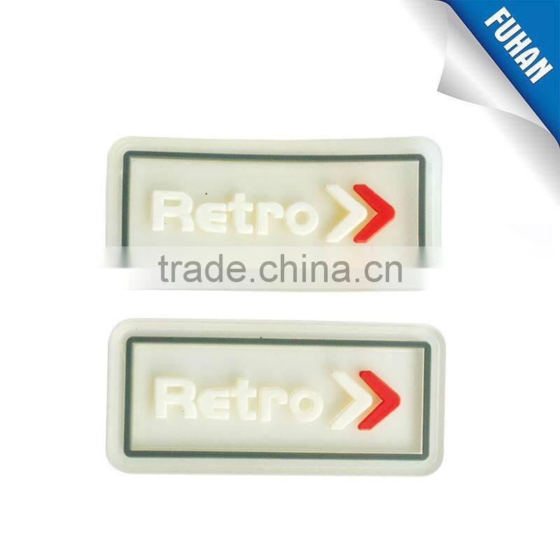PVC embossed custom 3d rubber patch