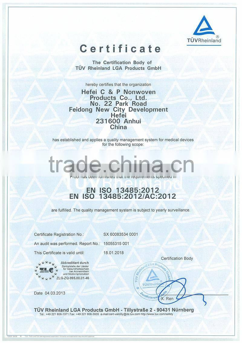 disposable nonwoven surgical Face Mask for delivery packs