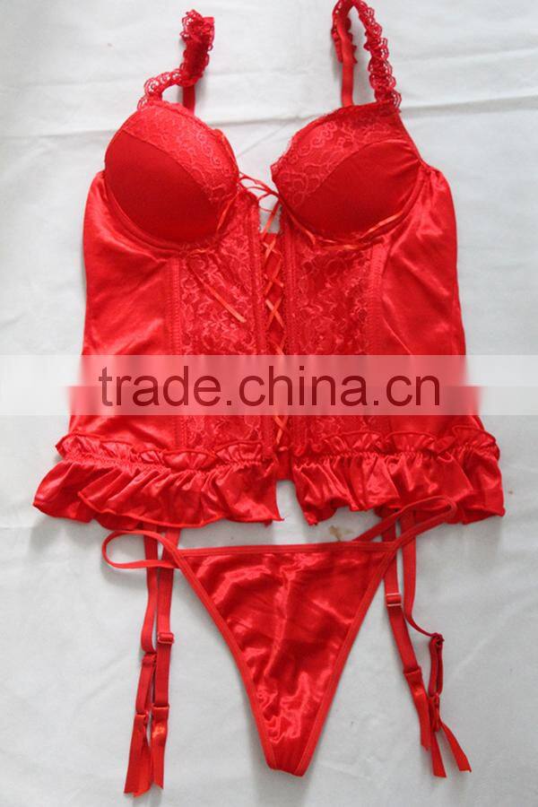 Extremely hot sexy lingeire corset factory / sexy open big breast lingerie
