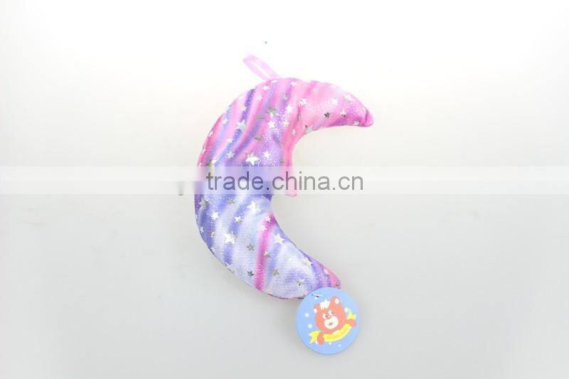 Plush bling bling free sample cheap relax moon pillow toy