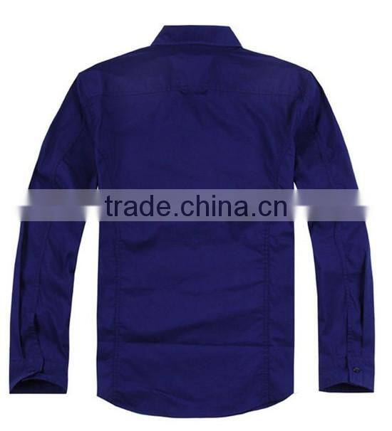 Men's shirts with Epaulets cotton elastic slim fit fashion shirts for man