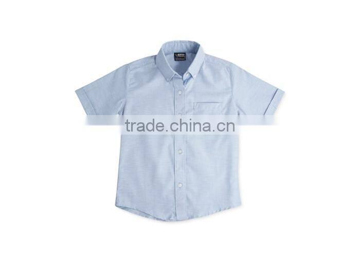 Little Boys' Uniform Regular Fit Short-Sleeved Oxford Shirt