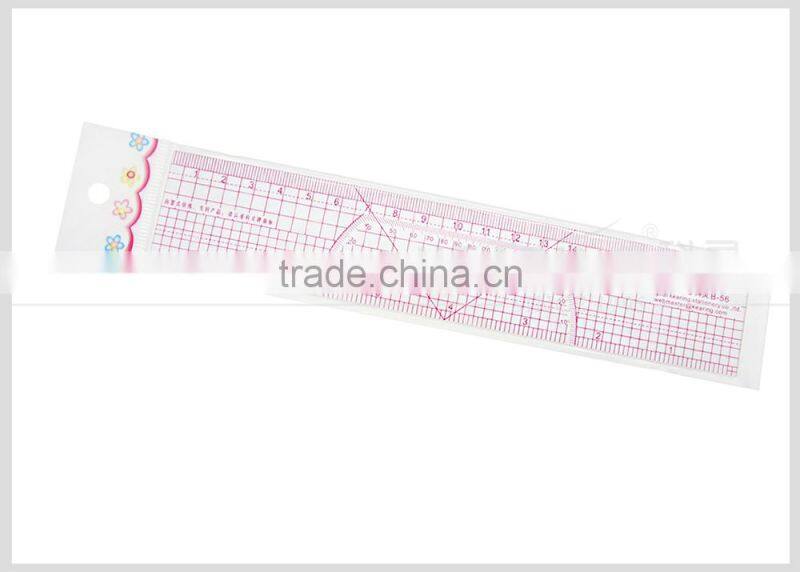 Kearing Sandwich printing 1.2mm thick 20cm&8" flexible plastic ruler for sewing garment measurement #B-56