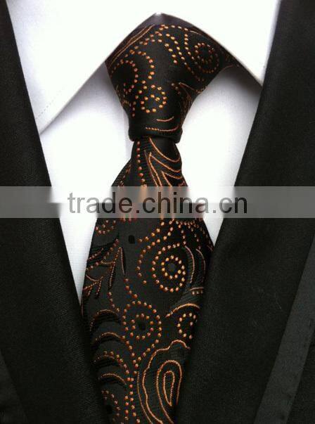 HDYF-1 2014 Style for man wholesale 100% polyester jacquard woven tie/stock available