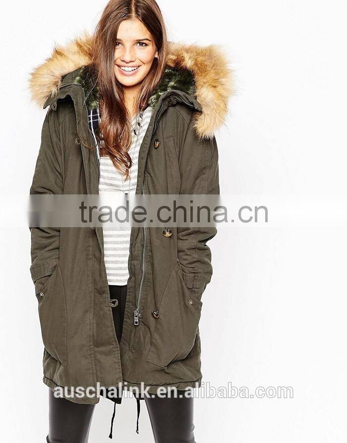 OEM service women cheap winter keep warm parka coats