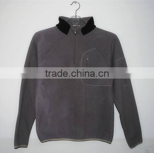 100% polyester mens' winter jacket compounded polar fleece double brush