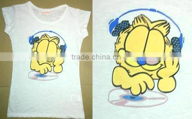 2014-15 New allover print raglan sleeve ladies t- shirts