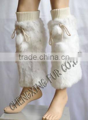 CX-A-14 China Wholesale Fashion Beautiful Girls Sexy 100% Rabbit Fur Leg Warmer