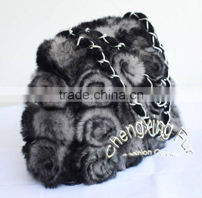 CX-H-13D Genuine Rex Rabbit Fur All Kind Of Bags