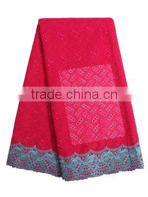 Hot Sale Heavy African Embriodery Swiss Voile Lace SL0411-1