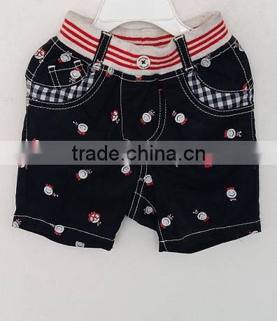 cool baby boys black color printed woven shorts for summer