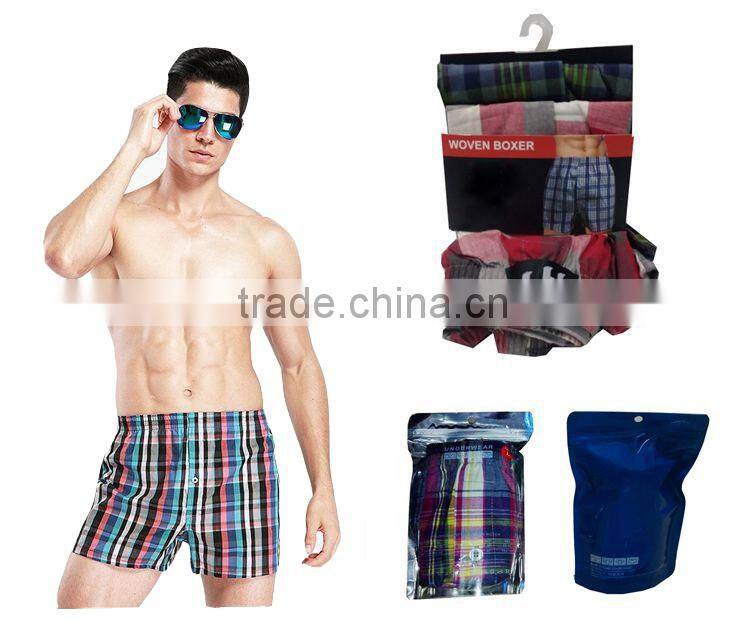 100% cotton baby woven boxer shorts