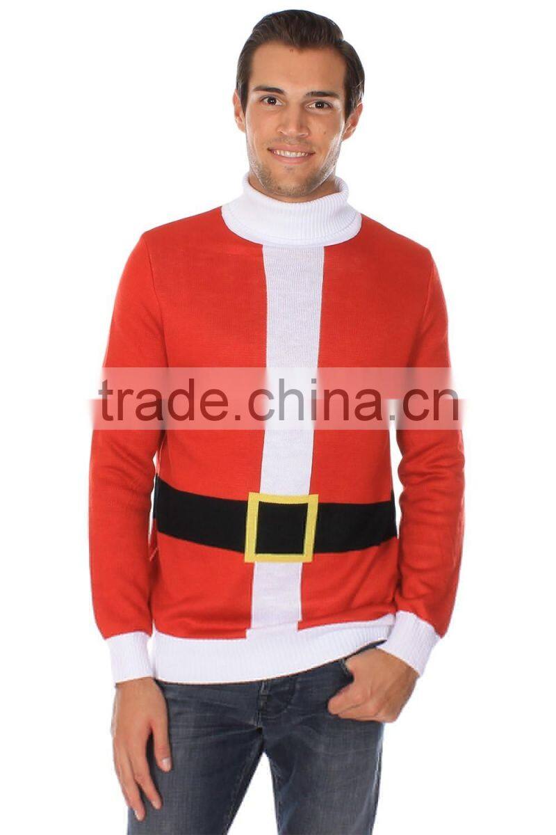 100% woolen nice design pullover Ugly Christmas sweater design for men on 2016