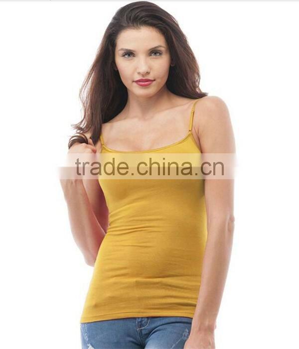 Custom fashionable cotton sexy womens blank tank top