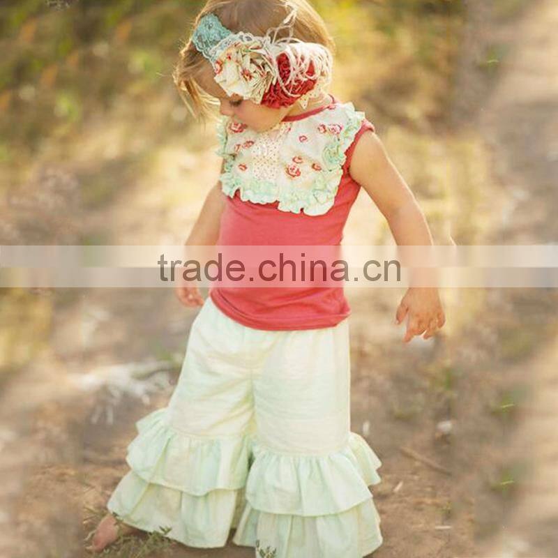 Fashion Baby Tops floral Pants Baby Girls Outfit Hot Sale flower Baby Clothes Set Children's Boutique Matching Clothing