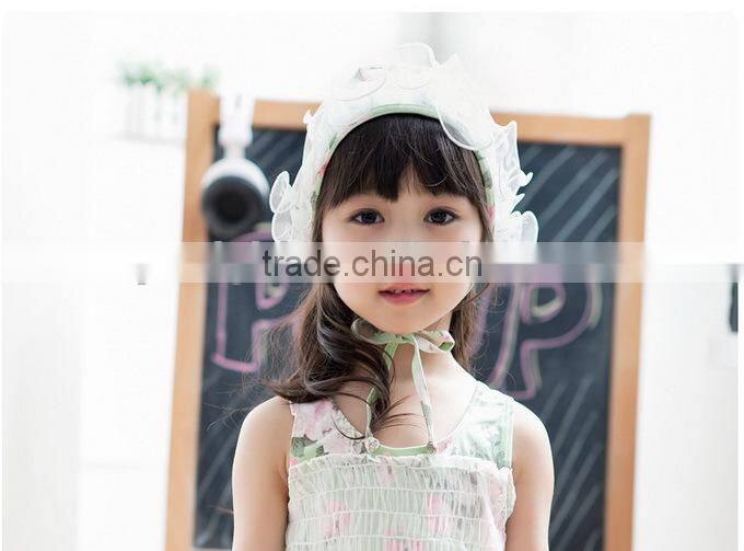 New Fashion Girls Summer Bathing Suit One-piece Nylon And PU Swimwear With Lace And Hat Chilren Princess Swim Dresses SR40416-10