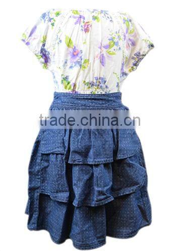 High Quality tiered girl flower kids dress