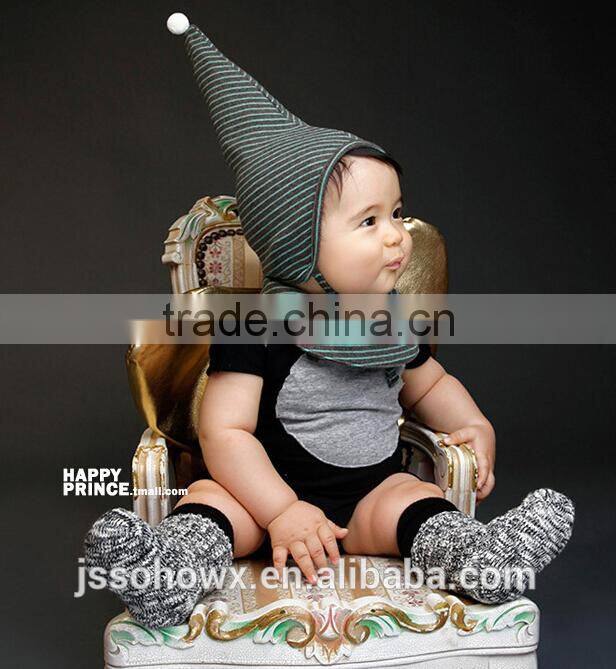 2pcs hat & bib scarf set, 100% cotton soft touch baby hat scarf set