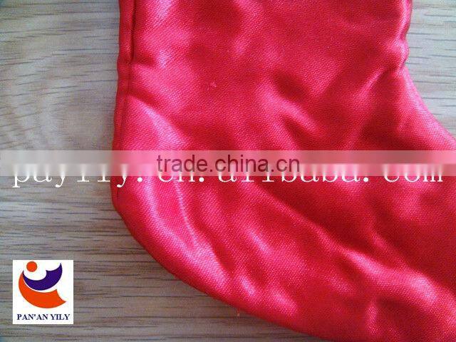 New Cute Satin Christmas Red stockings Decor Hanging