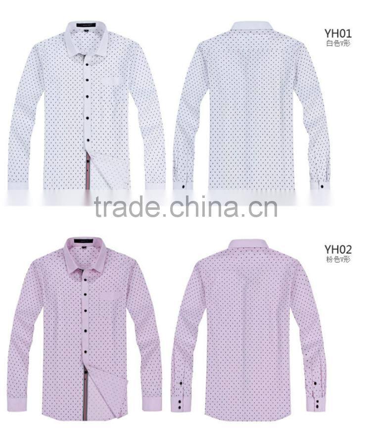 Alibaba long sleeve man's dress fashionable Printed work cotton uniform elongated t shirt