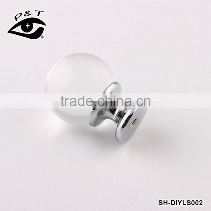 30MM White Round Crystal Ball Door Handle