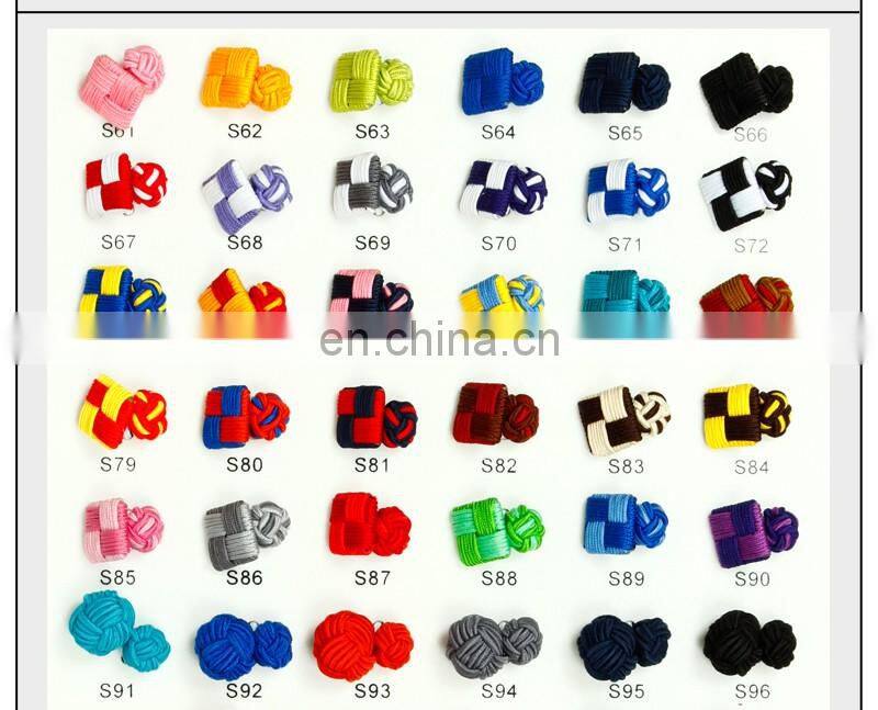 Handmade mens silk knot cufflinks for men