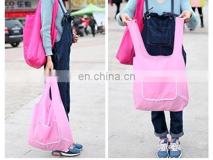 Wholesale customized tote bag folding shopping bag suppermarket shopping bag portable 2017