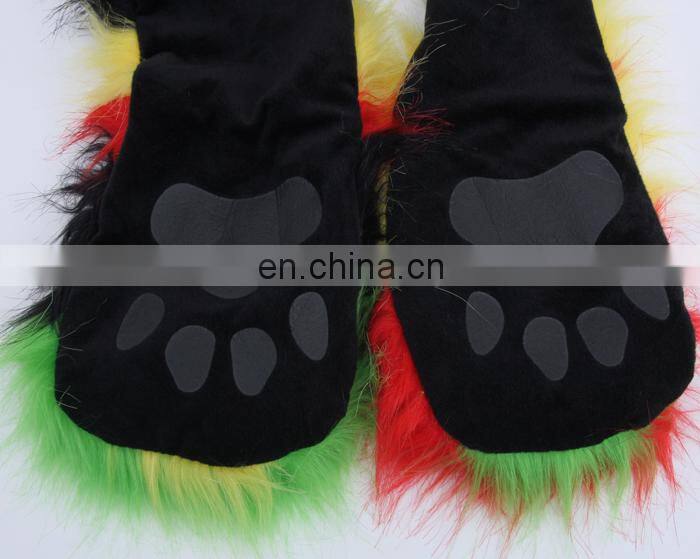 Small Oder Qty Wholesale Russian Style Women Faux Fur Hooded Scarf Animal Hat