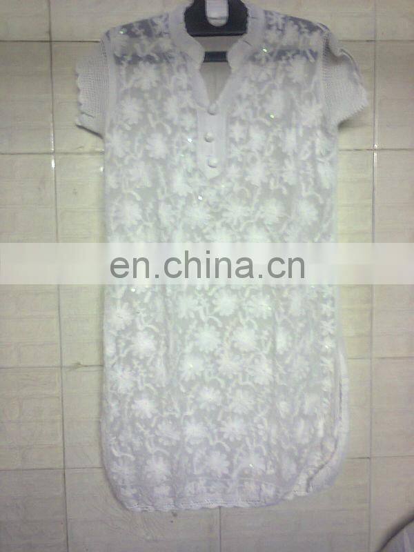 designer chiffon kurti pathani style indian