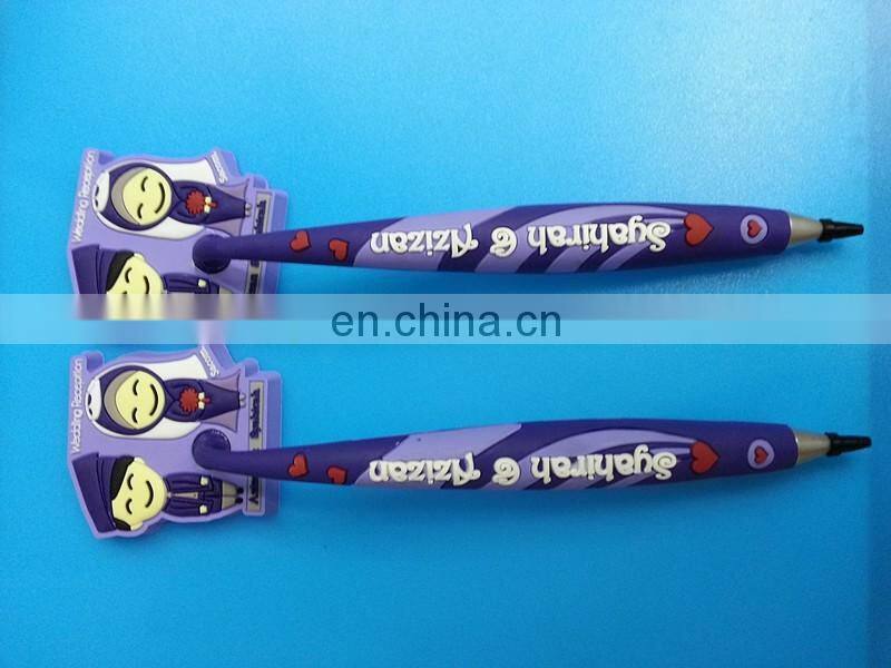advertising star magnet ball pen pvc plastic fridge magnet pen