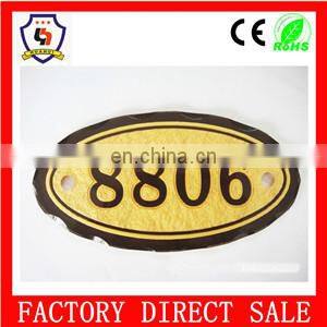 new design bulk cheap door number plates wholesale hotel room house number plate 309 /blank number plate/HH-serial number-55