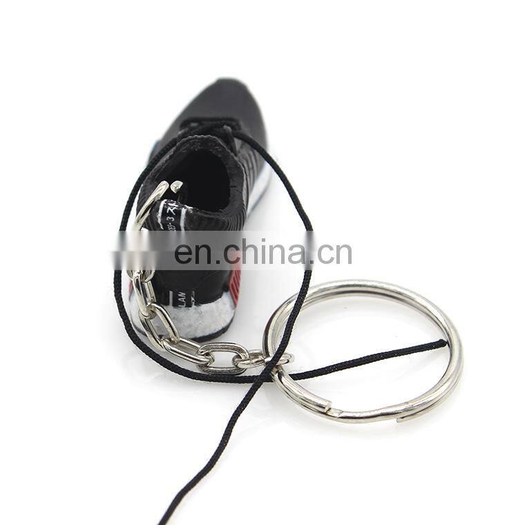 Custom logo High quality 3D mini running shoe lace key chains