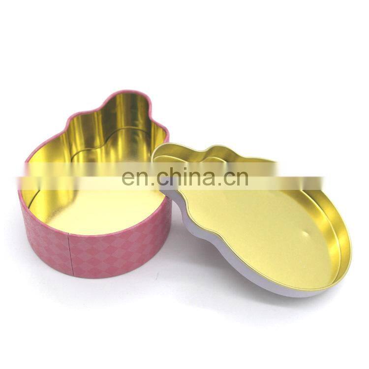 Custom candy shape small sweet metal tinplate case