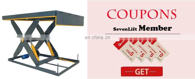 7LSJG Jinan SevenLift stationary electric hydraulic movable hand double scissor lifter stage platform